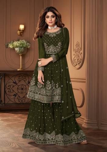 Heroine Gold By Aashirwad Designer Partywear Palazzo Dress Collection